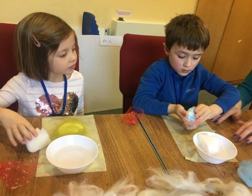 Making soap with felt
